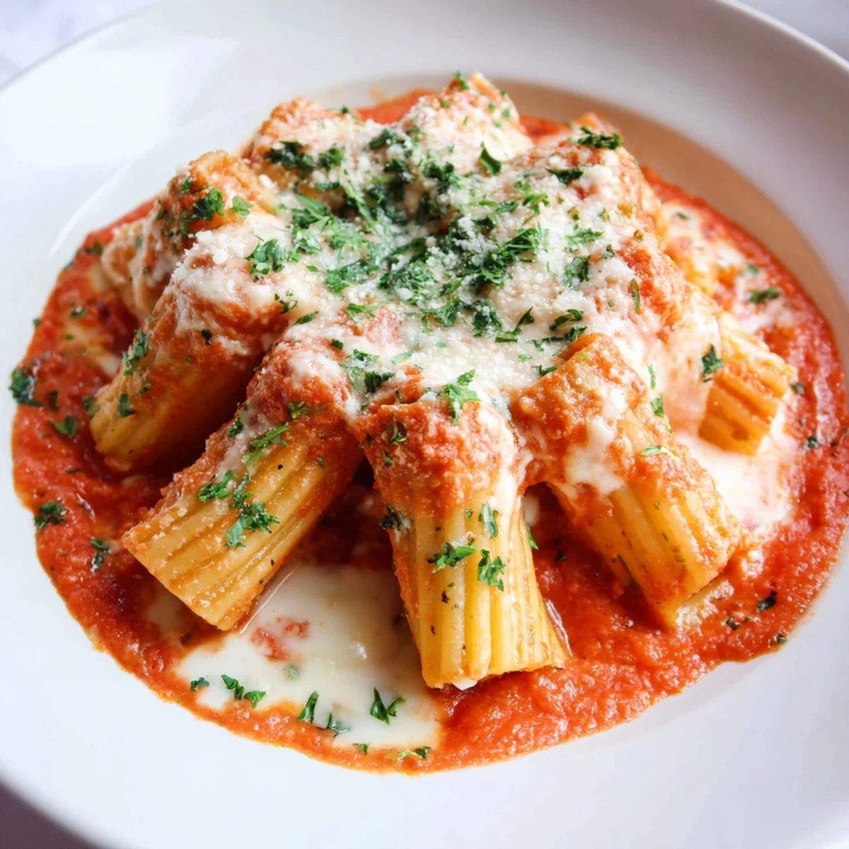 A mouthwatering Honeycomb Pasta Cake with layers of rich ricotta and tomato sauce.  