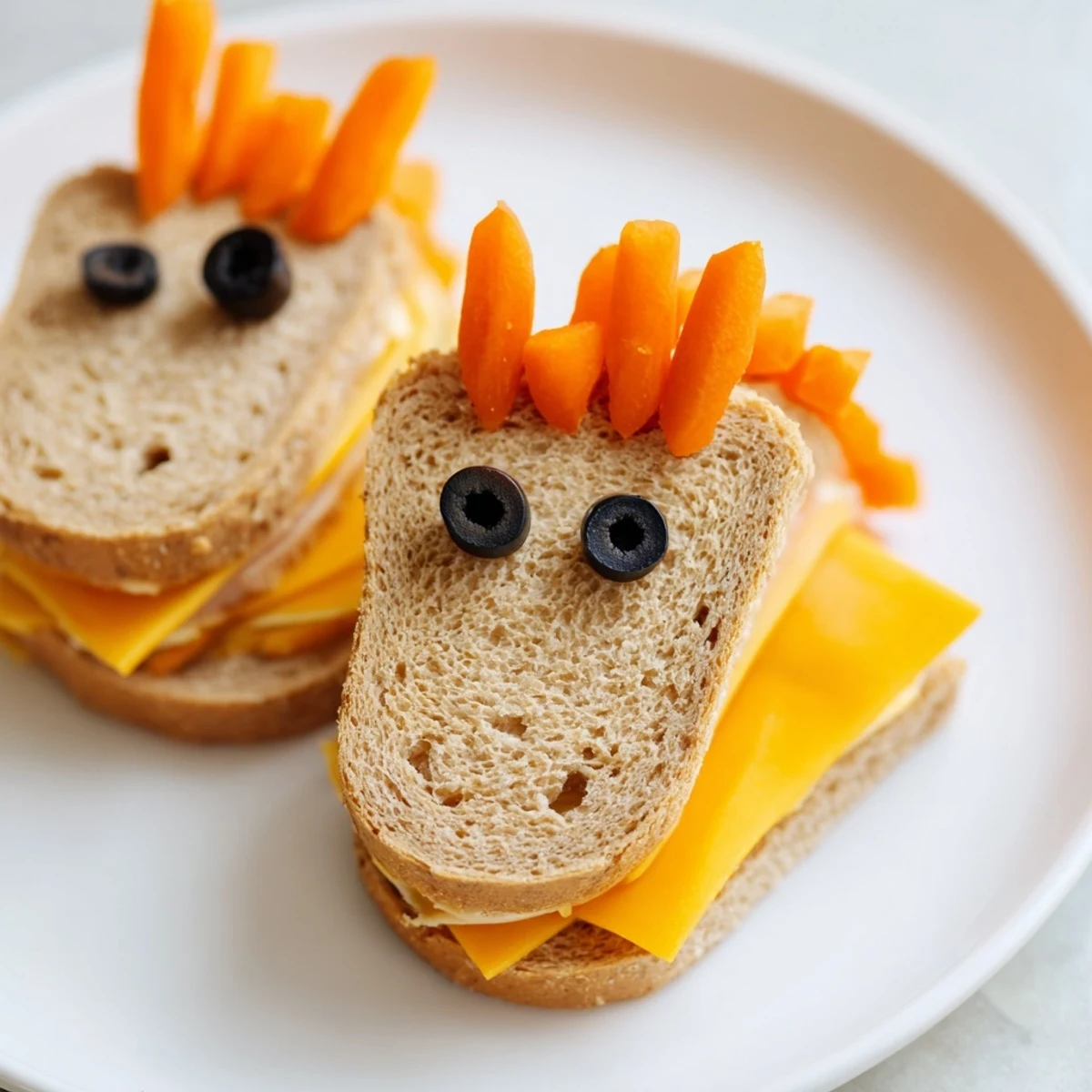Homemade horse head sandwich cutouts, filled with cheese and turkey, are perfect for themed parties.
