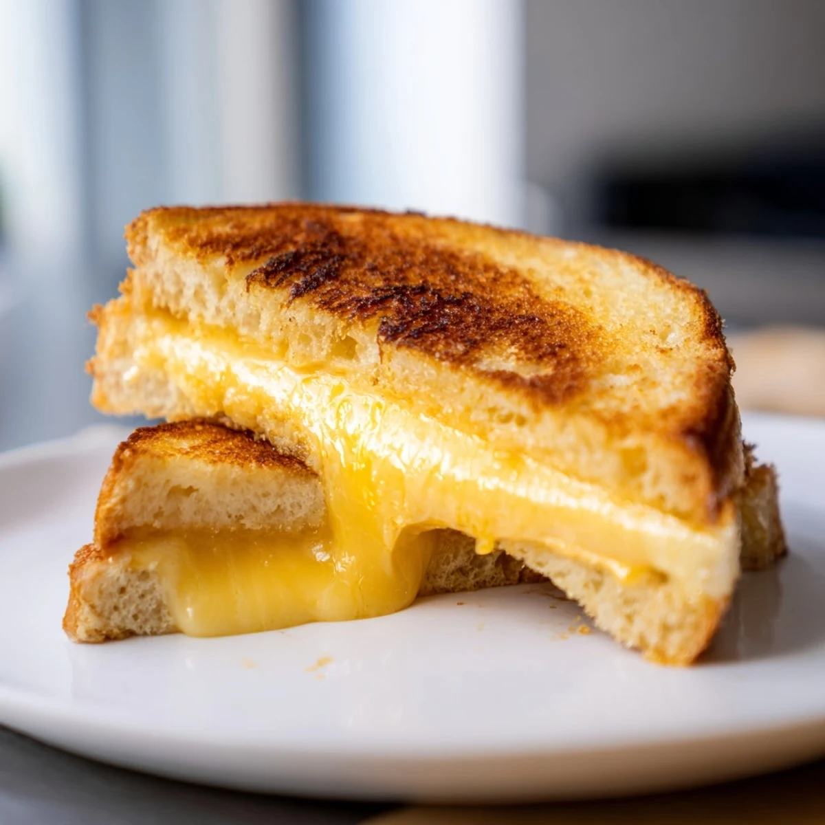 Golden-brown Custard French Toast Grilled Cheese oozes molten cheese, a brunch recipe delight.