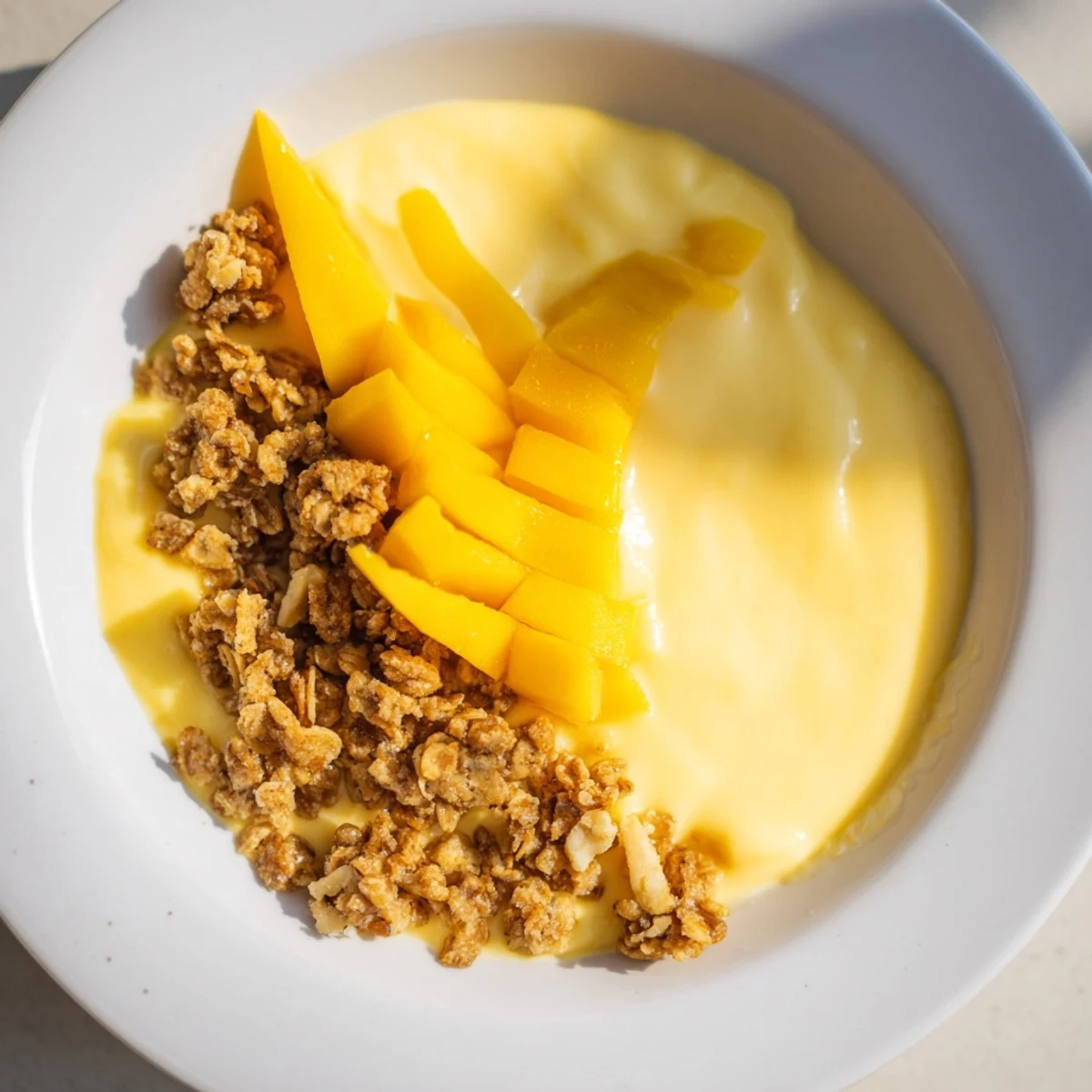 Picture a vibrant bowl of mango blended overnight oats, a delicious and easy make-ahead breakfast treat.