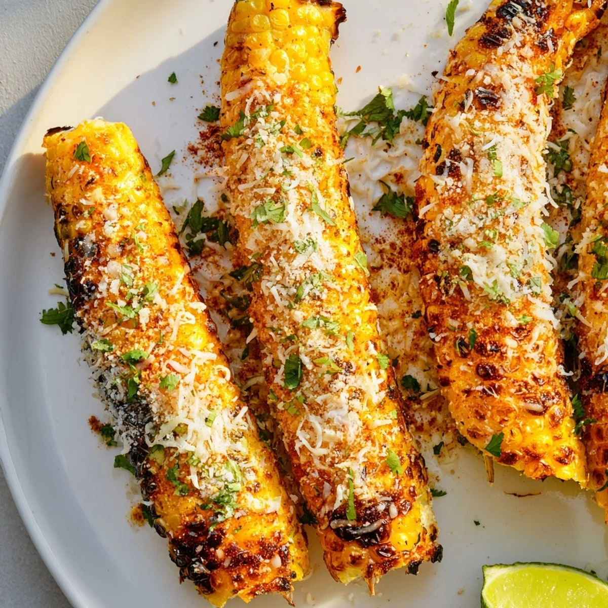 Spicy and savory cheesy corn ribs, offering a satisfying crunch and melty cheese topping.
