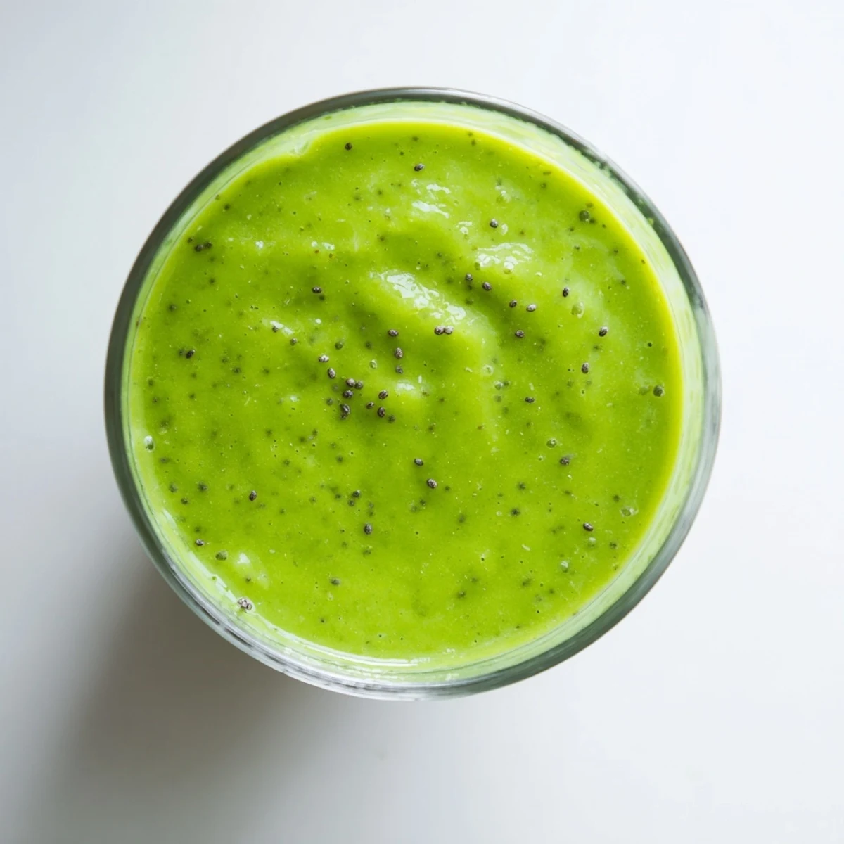 Chilled Green Detox Smoothie in a frosty glass garnished with mint, with lemon wedges and apple slices nearby.