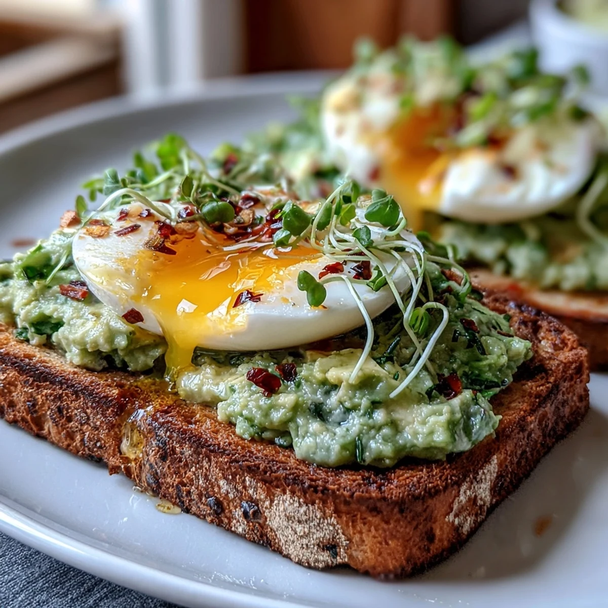 Light Avocado Egg Toast