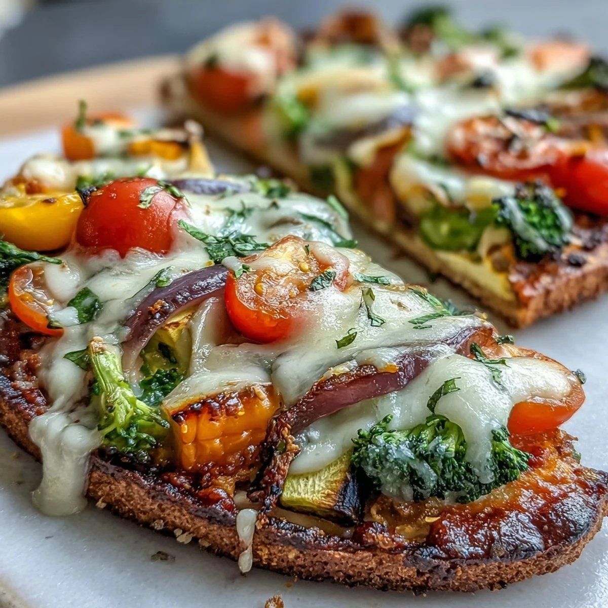 Celebrate St. Patrick's Day with this easy Rainbow Veggie Flatbread Pizza featuring a crisp base and fresh seasonal toppings.
