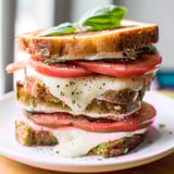 Tomato Basil Burrata Grilled Cheese