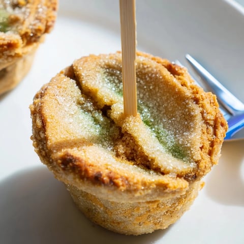 Moist Matcha Pumpkin Muffin Pie Pops with vibrant green tea flavor and cozy spices.  