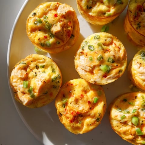 Savory Buffalo Ranch Egg Bite Cups filled with creamy cheese and vibrant vegetables.  