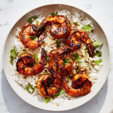 Grilled Chipotle Lime Shrimp & Rice with vibrant cilantro-lime rice, a zesty, smoky Mexican-inspired meal.