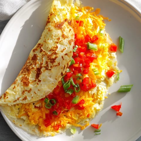 Golden-brown Rice Paper Egg Cheese Wrap, filled with melted cheese, ready for a delicious breakfast.