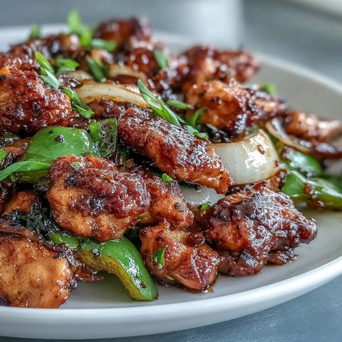 Aromatic Black Pepper Chicken with juicy chicken, vibrant bell peppers, and a spicy kick—perfect for a quick and satisfying dinner.