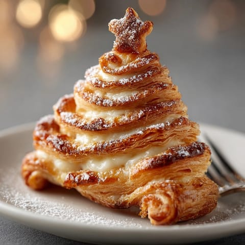 Flaky and buttery Puff Pastry Christmas Trees, a delightful treat for holiday guests.