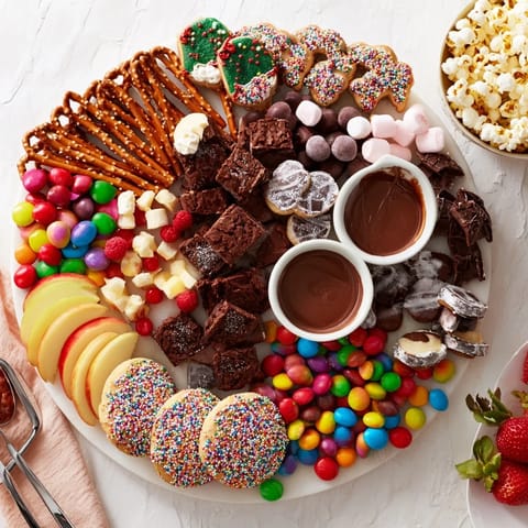 Festive dessert boards featuring sweet snacks and chocolate treats for any occasion.  