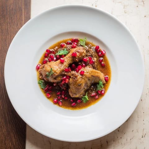 Deep ruby-red Pomegranate Walnut Fesenjan Stew, a heartwarming Persian comfort food recipe.