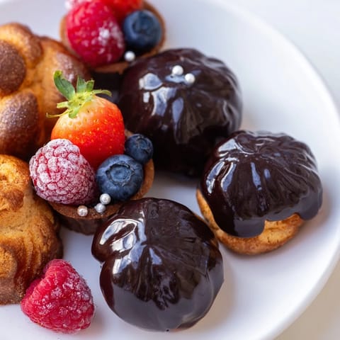 A visually stunning arrangement of Piste de Train Mignardises, tiny pastry delights ready to be enjoyed.