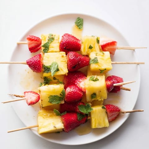 Fruit Skewers Pineapple Strawberries