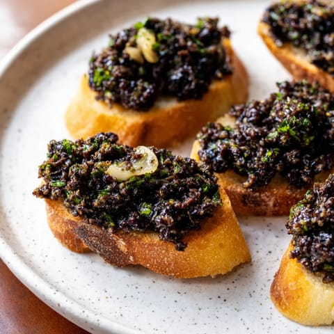 Black Olive Tapenade Crostini