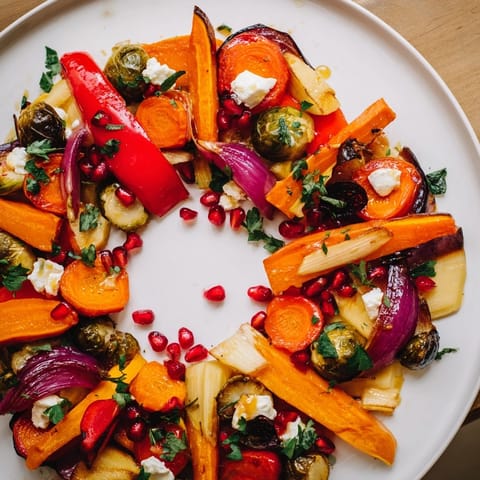 Festive Vegetable Christmas Wreath