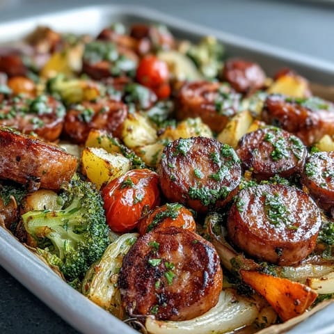 Sheet Pan Rainbow Veggie Sausage #553