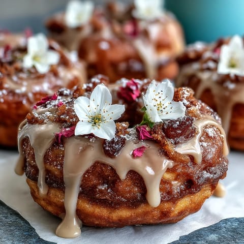 Adorable Baby in Bloom Mini Donut Tower with pastel glaze and fresh edible flowers on tiered stand