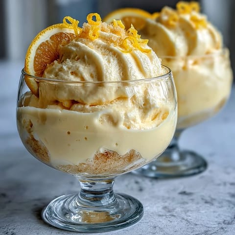 Zesty lemon mousse layered over golden shortbread crumble in elegant dessert cups.