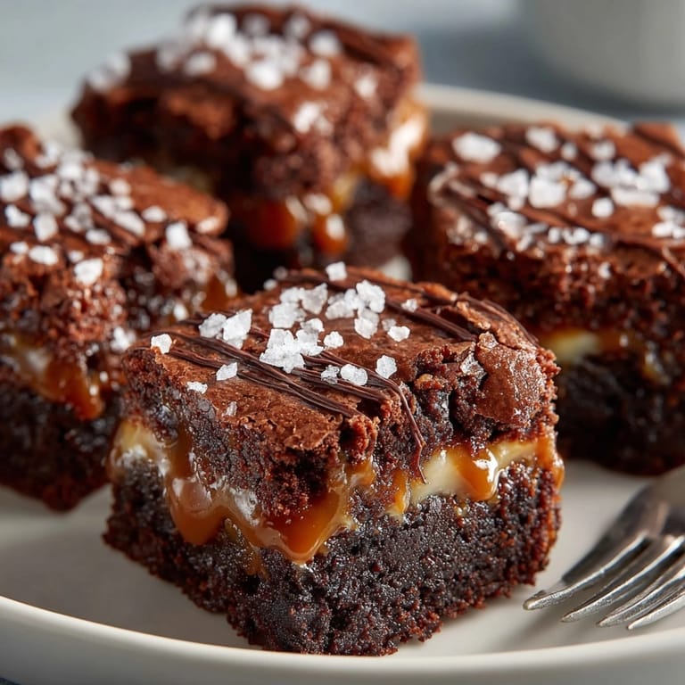 Chewy, decadent Salted Caramel Brownie Bites, ideal served with vanilla ice cream.