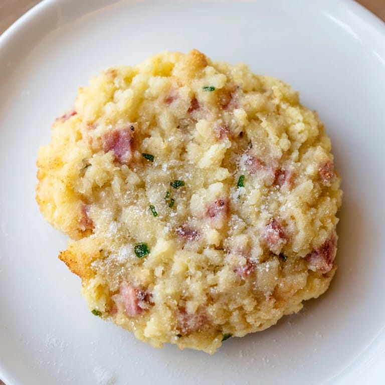 Imagine the aroma: sizzling Depression-Era Ham & Potato Patties with a crispy, golden crust.