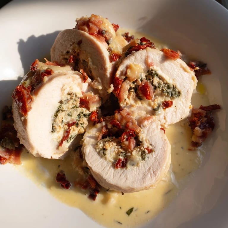 Imagine flavorful Marry Me Chicken and Stuffing Roulades, showcasing tender chicken rolls with rich, creamy sauce.