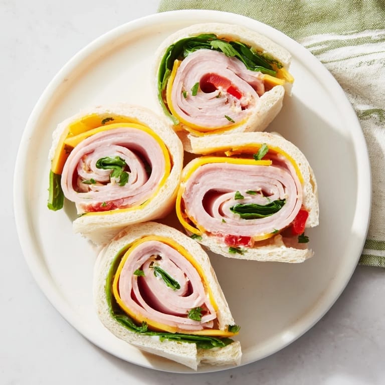 Imagine soft bread rolls filled with colorful layers ready to be eaten: star-shaped party sandwiches!