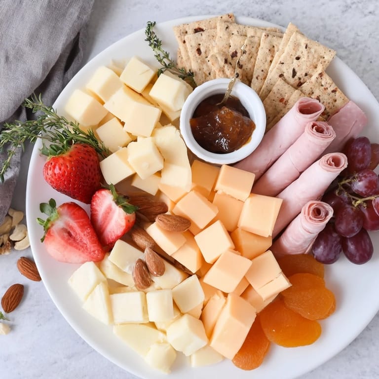 Enjoy an Anniversary Heirloom Arrangement crafted with love, featuring cheeses, fruits, and chocolates, ready to serve and share.