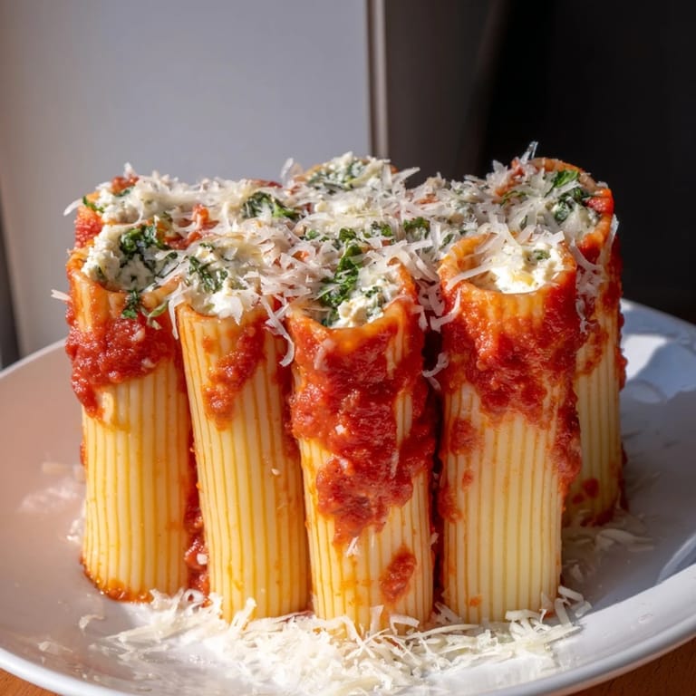 Picture this: Upright rigatoni in a Honeycomb Pasta Bake, filled with cheese, baked to a delicious crust!