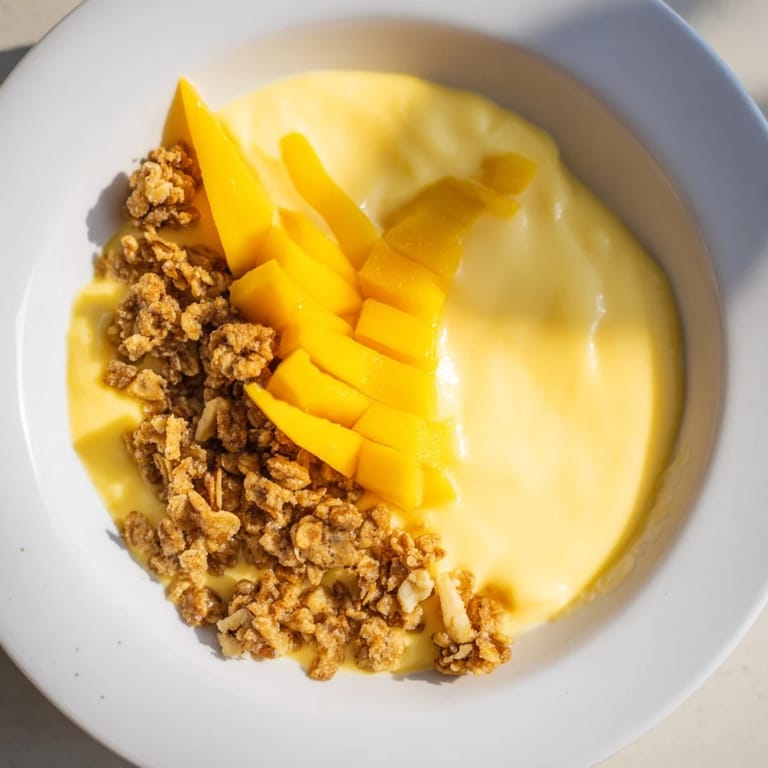 Picture a vibrant bowl of mango blended overnight oats, a delicious and easy make-ahead breakfast treat.