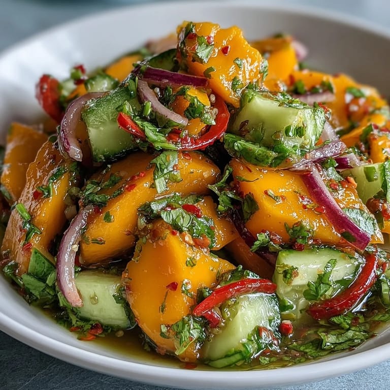 This easy, Thai-inspired salad is perfect for a light lunch or vibrant side, showcasing juicy mango with a tangy citrus kick.