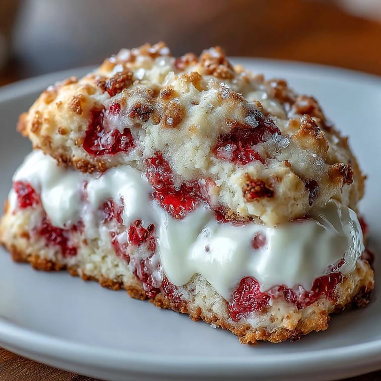 Creamy cottage cheese cookies with juicy strawberries, offering a delightful twist on classic strawberry shortcake flavors.
