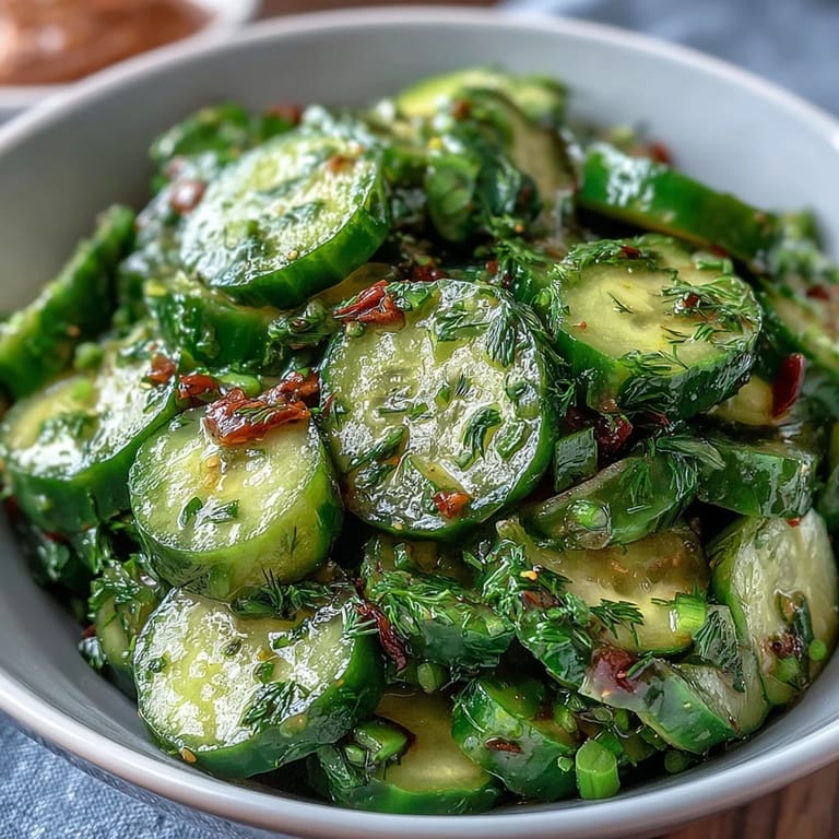 Bright and crunchy cucumber radish salad tossed in a zesty dill vinaigrette, ideal for a healthy vegetarian meal.