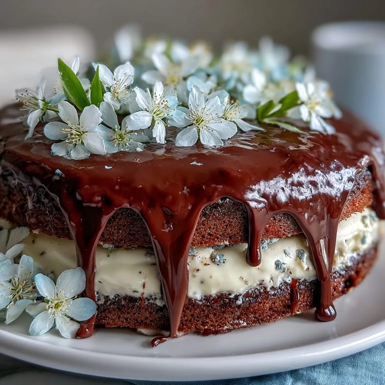 3. Spring Floral Drip Cake with Lemon Frosting: Soft vanilla sponge layers paired with bright lemon frosting and pastel white chocolate drip.