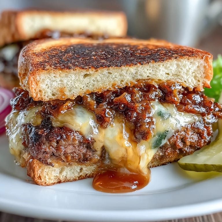 Golden-brown smash burger topped with American cheese and creamy homemade sauce, served on a soft bun.