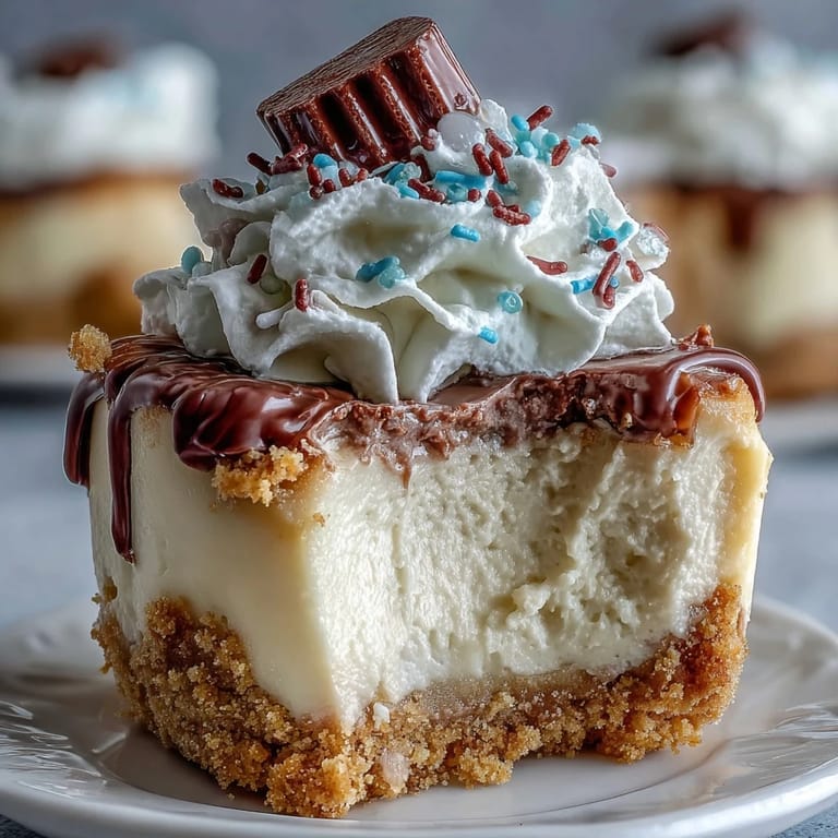 Taste these irresistible Easy Graduation Cheesecake Bites, topped with sprinkles and ready for parties.