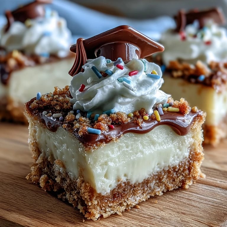 Imagine indulging in individually sized Easy Graduation Cheesecake Bites, a sweet graduation treat.