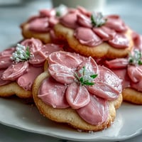 Delicate flower-shaped cookies with pastel royal icing, perfect for baby showers or spring celebrations.